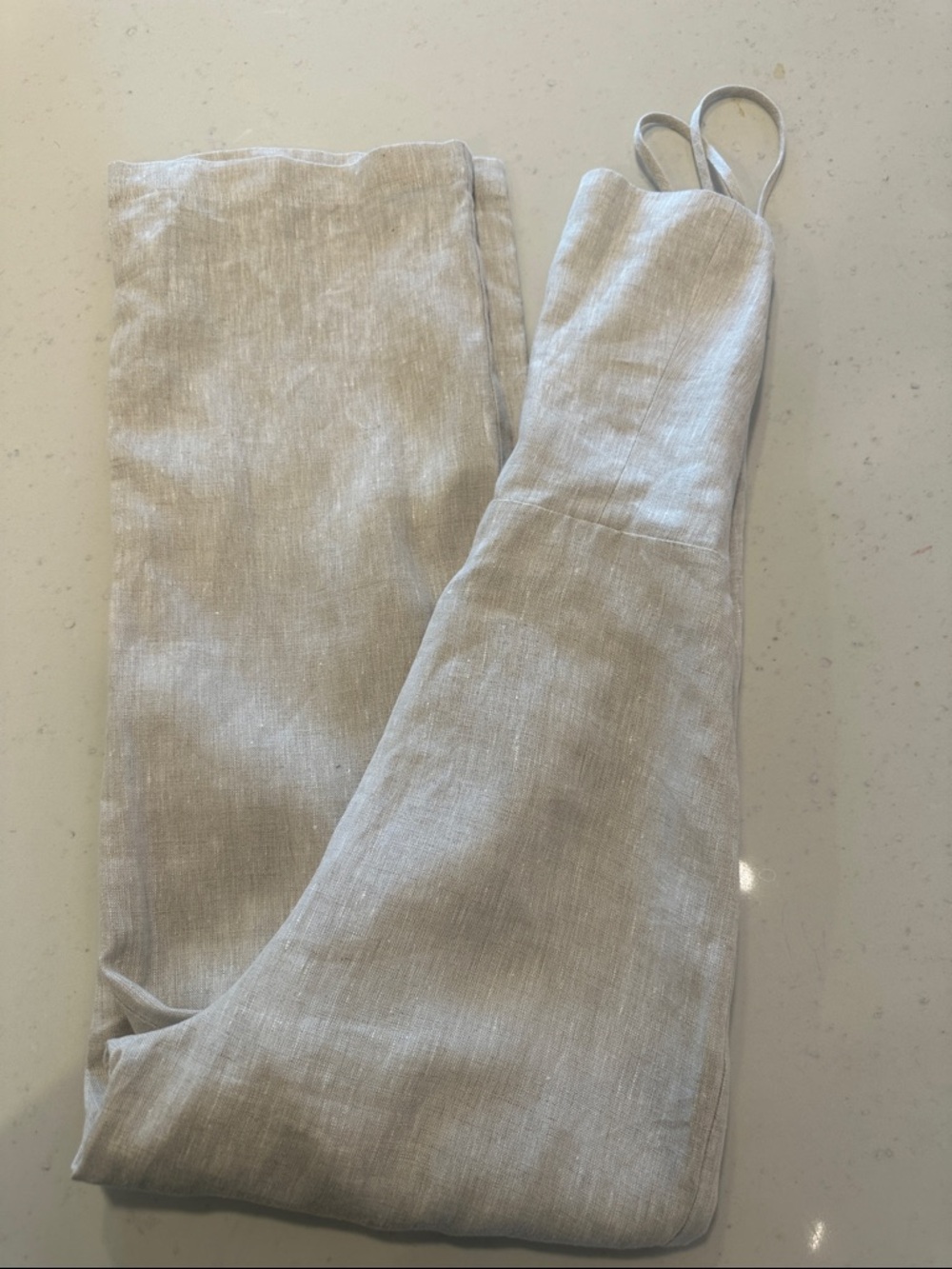 NWOT Reformation 100% Linen Jumpsuit in Oatmeal Size 4 - Picture 5 of 7